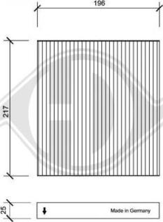 Diederichs DCI1084 - Filtrs, Salona telpas gaiss ps1.lv