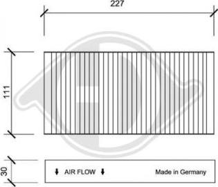 Diederichs DCI1088S - Filtrs, Salona telpas gaiss ps1.lv