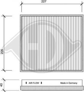 Diederichs DCI1083 - Filtrs, Salona telpas gaiss ps1.lv