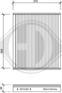 Diederichs DCI1087 - Filtrs, Salona telpas gaiss ps1.lv