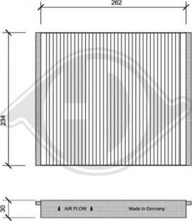 Diederichs DCI1033 - Filtrs, Salona telpas gaiss ps1.lv