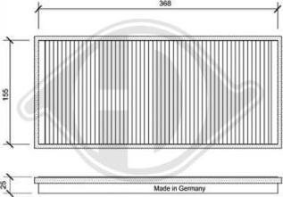 Diederichs DCI1025 - Filtrs, Salona telpas gaiss ps1.lv