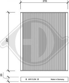 Diederichs DCI1149 - Filtrs, Salona telpas gaiss ps1.lv