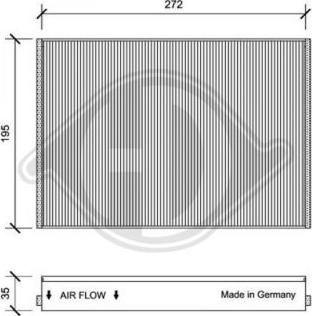 Diederichs DCI1154 - Filtrs, Salona telpas gaiss ps1.lv