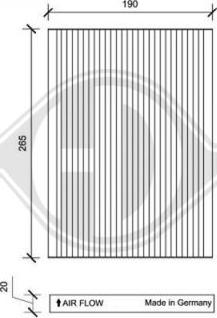 Diederichs DCI1153 - Filtrs, Salona telpas gaiss ps1.lv