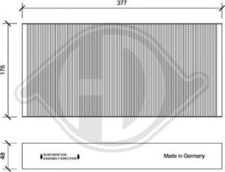 Diederichs DCI1152 - Filtrs, Salona telpas gaiss ps1.lv