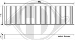 Diederichs DCI1165 - Filtrs, Salona telpas gaiss ps1.lv