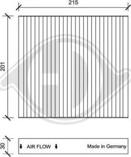 Diederichs DCI1109 - Filtrs, Salona telpas gaiss ps1.lv