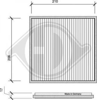 Diederichs DCI1101 - Filtrs, Salona telpas gaiss ps1.lv