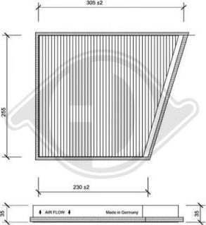 Diederichs DCI1119 - Filtrs, Salona telpas gaiss ps1.lv