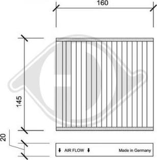 Diederichs DCI1130 - Filtrs, Salona telpas gaiss ps1.lv