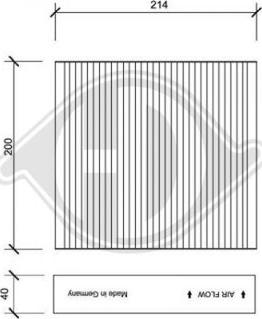 Diederichs DCI1137 - Filtrs, Salona telpas gaiss ps1.lv