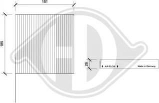 Diederichs DCI1123-1 - Filtrs, Salona telpas gaiss ps1.lv