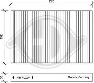 Diederichs DCI1170 - Filtrs, Salona telpas gaiss ps1.lv