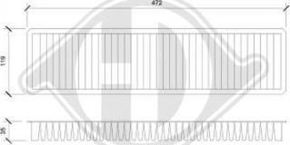 Diederichs DCI1804 - Filtrs, Salona telpas gaiss ps1.lv