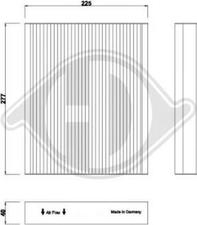 Diederichs DCI1264 - Filtrs, Salona telpas gaiss ps1.lv