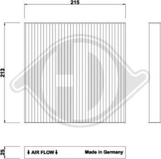 Diederichs DCI1262 - Filtrs, Salona telpas gaiss ps1.lv