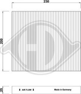 Diederichs DCI1205 - Filtrs, Salona telpas gaiss ps1.lv