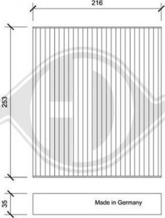 Diederichs DCI1208 - Filtrs, Salona telpas gaiss ps1.lv