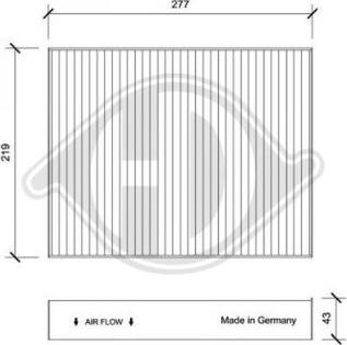 Diederichs DCI1207 - Filtrs, Salona telpas gaiss ps1.lv