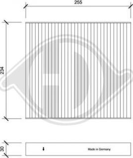 Diederichs DCI1236 - Filtrs, Salona telpas gaiss ps1.lv