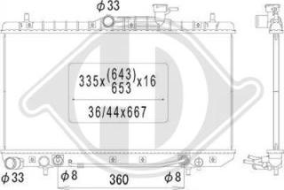 Diederichs DCM3658 - Radiators, Motora dzesēšanas sistēma ps1.lv