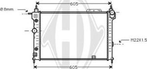 Diederichs DCM2557 - Radiators, Motora dzesēšanas sistēma ps1.lv