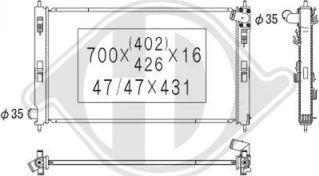 Diederichs DCM2532 - Radiators, Motora dzesēšanas sistēma ps1.lv