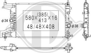 Diederichs DCM2694 - Radiators, Motora dzesēšanas sistēma ps1.lv