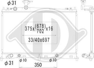 Diederichs DCM2250 - Radiators, Motora dzesēšanas sistēma ps1.lv