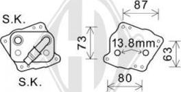 Diederichs DCO1022 - Eļļas radiators, Motoreļļa ps1.lv