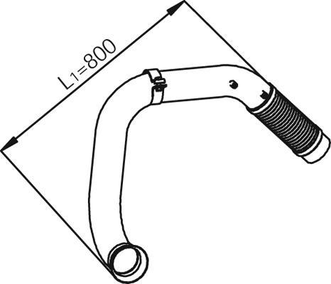 Dinex 53104 - Izplūdes caurule ps1.lv