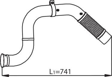 Dinex 53138 - Izplūdes caurule ps1.lv