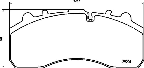 DT Spare Parts 3.96403 - Bremžu uzliku kompl., Disku bremzes ps1.lv