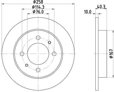 DON PCD14962 - Bremžu diski ps1.lv