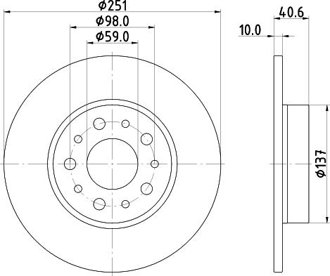 DON PCD14922 - Bremžu diski ps1.lv