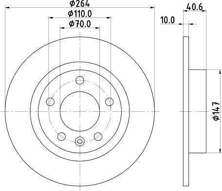 DON PCD14402 - Bremžu diski ps1.lv