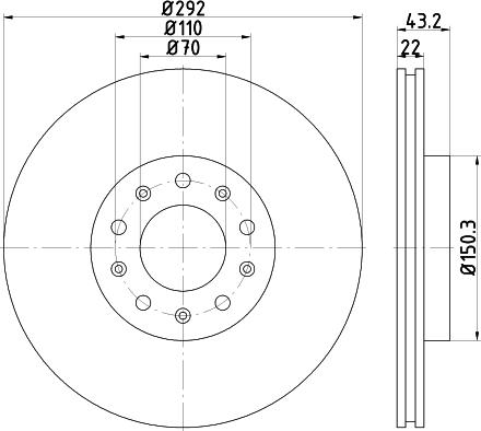 DON PCD14482 - Bremžu diski ps1.lv