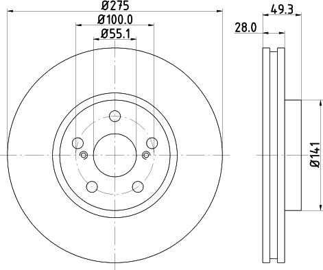 DON PCD14582 - Bremžu diski ps1.lv