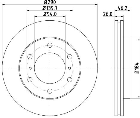 DON PCD14662 - Bremžu diski ps1.lv