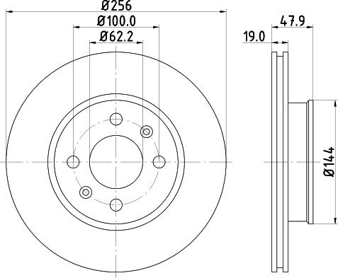 DON PCD14162 - Bremžu diski ps1.lv