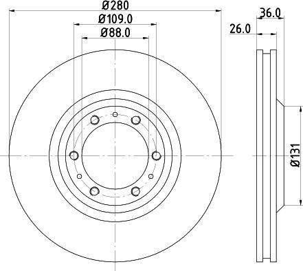 DON PCD14842 - Bremžu diski ps1.lv