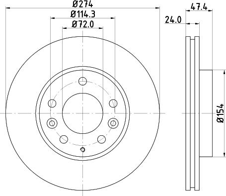 DON PCD14332 - Bremžu diski ps1.lv