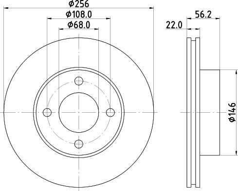 DON PCD14252 - Bremžu diski ps1.lv