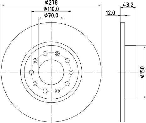 DON PCD14262 - Bremžu diski ps1.lv