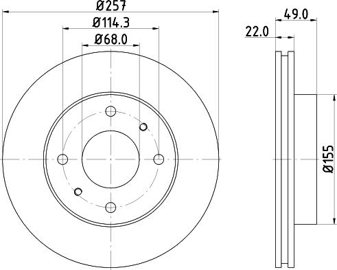 DON PCD14282 - Bremžu diski ps1.lv