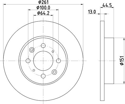 DON PCD14782 - Bremžu diski ps1.lv