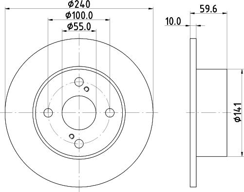 DON PCD14772 - Bremžu diski ps1.lv