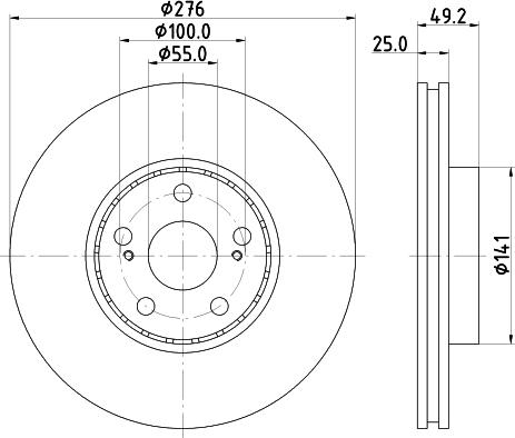 DON PCD15462 - Bremžu diski ps1.lv