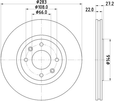 DON PCD15432 - Bremžu diski ps1.lv